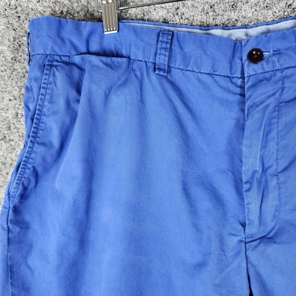 Polo Ralph Lauren Chino Shorts Mens 42 Classic Fit Pima Cotton Blue Excellent
